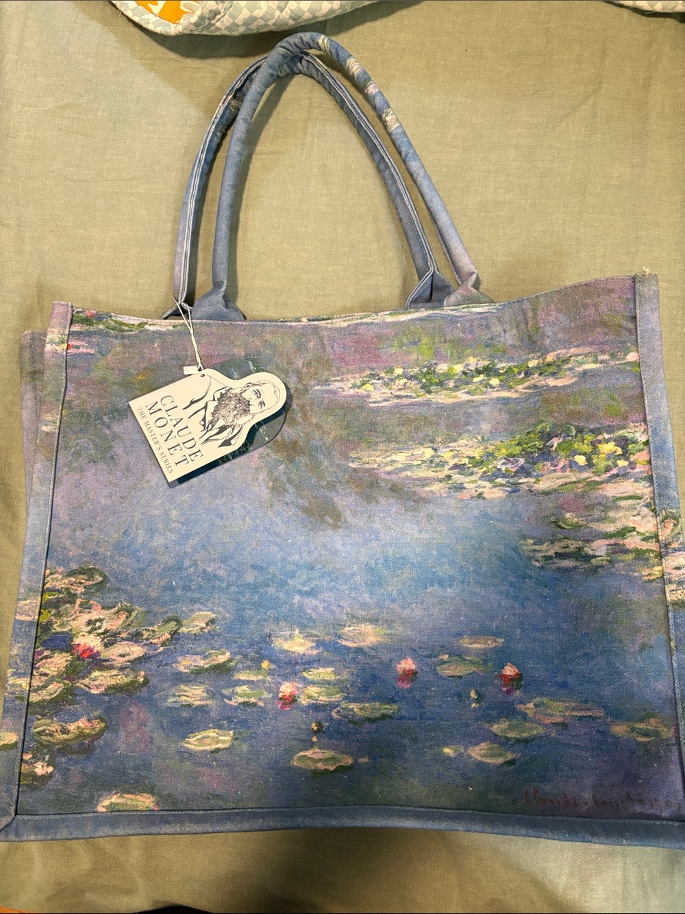 Claude Monet Water Lilies Canvas Tote Bag Museum MET Phillips Collection NWT - Picture 2 of 8